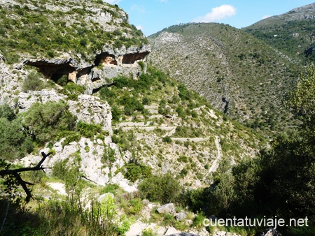 Desde Fleix, vistas. Ruta del Barranco del Infierno, Vall de Laguar.